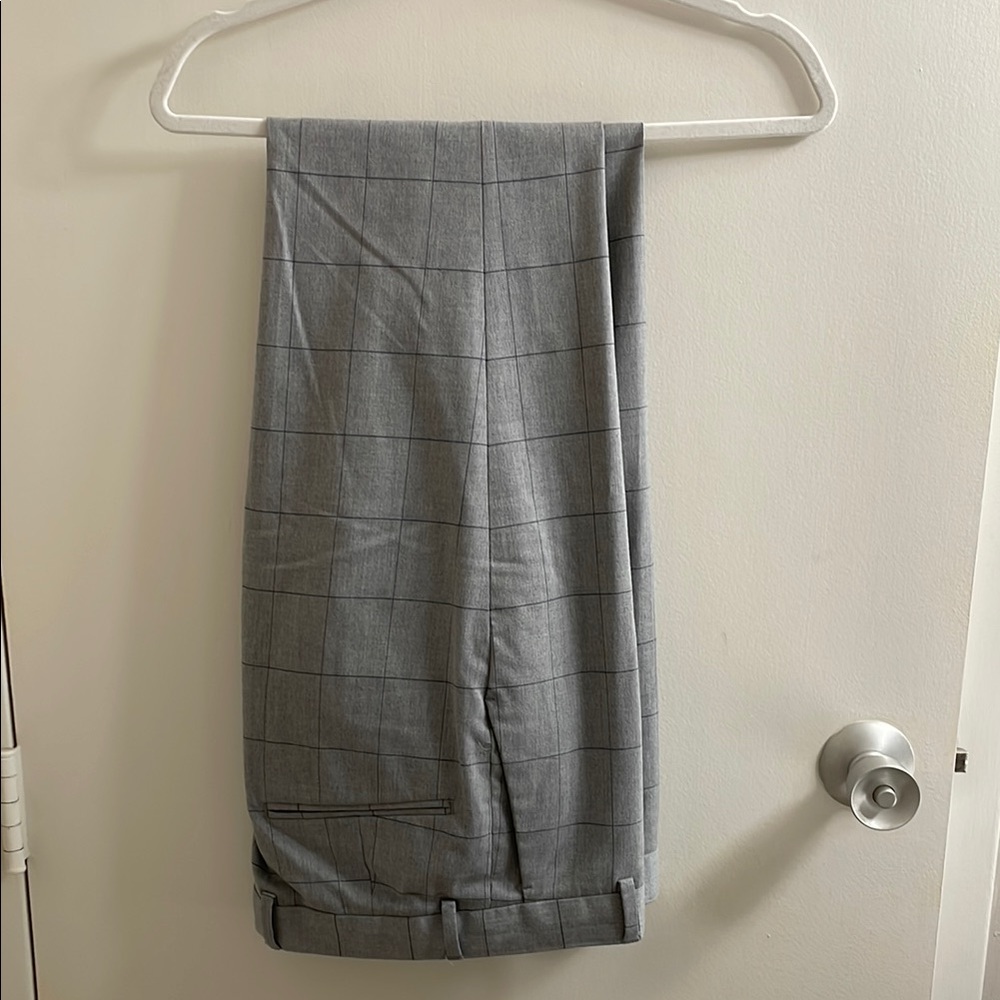 Gray Checkered Men's Pants